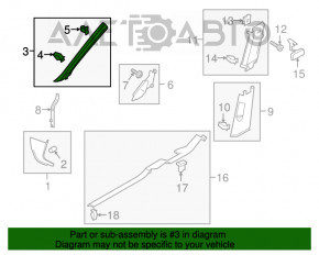 Capacul suportului frontal stânga superior VW Golf 15- gri