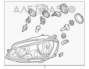 Фара передняя правая VW Golf 15-17 новый OEM оригинал