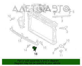 Garnitura de fixare a spoilerului frontal, centru stânga, VW Golf 15-17, nou, original