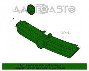 Grila radiatorului cu emblema VW Golf 15-17