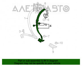 Centura de siguranță centrală spate pentru VW Golf 15-