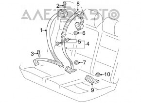 Centura de siguranță centrală spate pentru VW Golf 15-