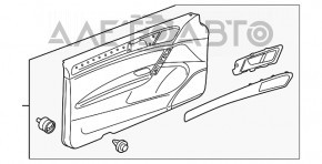 Обшивка двери карточка передняя левая VW Golf 15- черн