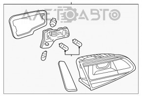 Lampa interioară pentru capacul portbagajului stânga VW Golf 15-