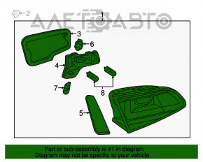 Lampa interioară pentru capacul portbagajului stânga VW Golf 15-