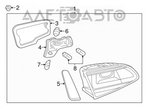 Lampa interioară pentru capacul portbagajului stânga VW Golf 15-