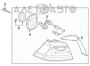 Фонарь внешний крыло правый VW Golf 15- usa