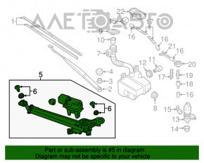 Trapezul de curățare a parbrizului cu motor pentru VW Golf 15-