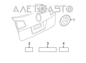 Emblema inscripționată 4 MOTION VW Tiguan 11-17