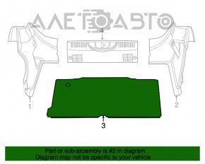 Capota portbagajului Fiat 500 12-19 neagră, deformată