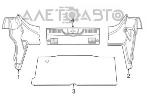 Capota portbagajului Fiat 500 12-19 neagră, deformată