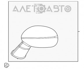 Зеркало боковое правое Dodge Challenger 15-19 рест multi-function