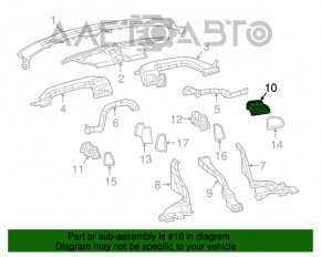 Tubul de aer al torpilei dreapta pentru Dodge Challenger 15-19, restilizat, negru.