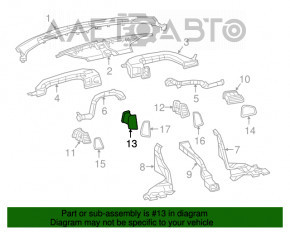 Conducta de aer central stânga pentru torpedo Dodge Challenger 15-19, negru