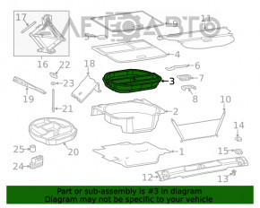 Organizator din fetru pentru portbagajul Jeep Cherokee KL 14-18