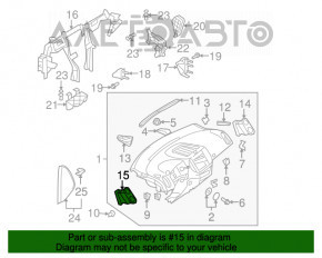 Conducta de aerisire a panoului frontal stâng VW Tiguan 09-17