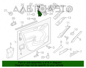 Capac oglindă laterală dreapta VW Tiguan 09-17 pentru difuzor