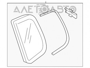 Geamul surd din spate dreapta VW Tiguan 09-17 crom