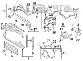 Condensator radiator aer conditionat VW Tiguan 09-17 NISSENS