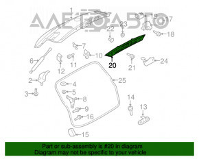 Планка подсветки номера двери багажника VW Tiguan 09-17 OEM