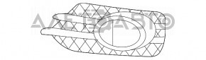 Решетка бампера левая VW Tiguan 12-17 рест под птф OEM