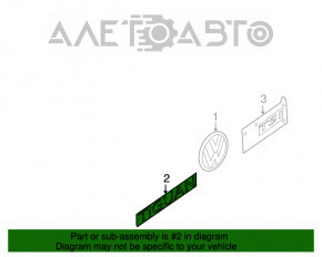 Emblema inscripționată Tiguan VW Tiguan 12-18 nou OEM original