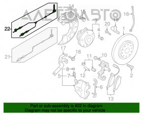 Датчик ABS передний левый VW Tiguan 09-17