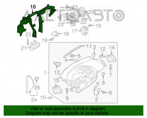 Tubul de subtorpilor pentru întărirea VW Tiguan 09-17