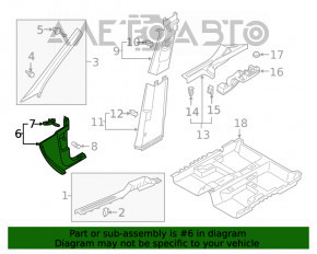 Capacul suportului frontal dreapta inferioara VW Tiguan 18- negru