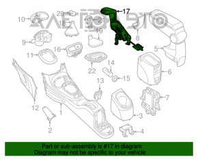 Maneta frânei de mână pentru Fiat 500L 14- zgârieturi