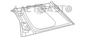 Capac spate stânga pentru Fiat 500L 14- gri, fără dop de protecție