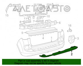 Buza bara spate Fiat 500L 14-17 Lounge, structura din plastic