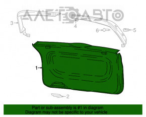 Capacul portbagajului Fiat 500L 14- negru