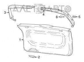 Capacul portbagajului Fiat 500L 14- negru