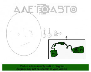 Butonul de control de pe volanul Fiat 500L 14- este rupt.