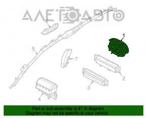 Airbagul de siguranță în volan pentru șoferul Fiat 500L 14-