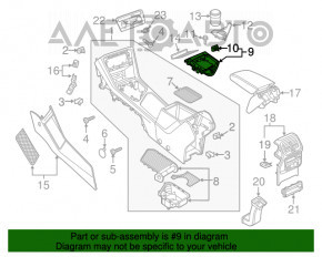 Maneta cutiei de viteze VW Tiguan 18- piele neagră, uzată