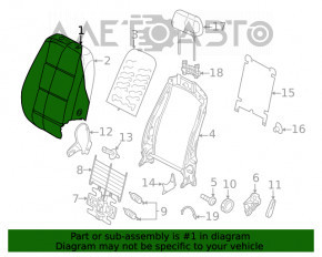 Водительское сидение VW Tiguan 18- с airbag, электро, кожа черн