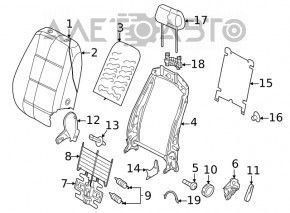 Водительское сидение VW Tiguan 18- с airbag, электро, кожа черн