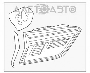 Lampa interioară pentru capacul portbagajului dreapta VW Tiguan 18- SUA, nou, neoriginal.