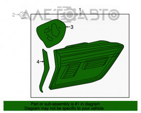 Lampa interioară pentru capacul portbagajului dreapta VW Tiguan 18- SUA, nou, neoriginal.