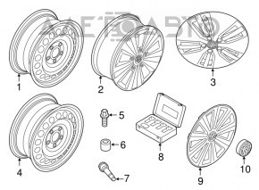 Roata de rezerva pentru VW Golf 15-