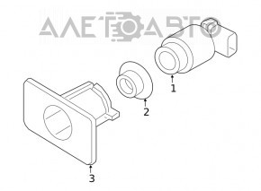 Senzor de parcare frontal stânga pentru VW Tiguan 18- nou OEM original