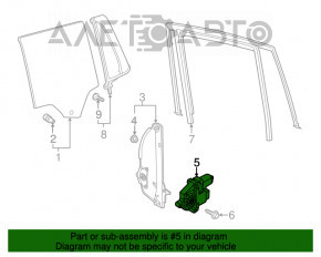 Geam electric cu motor spate stânga VW Atlas 18-