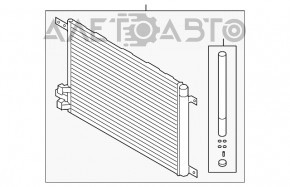 Radiatorul condensatorului de aer condiționat VW Jetta 19-