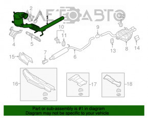 Tubul de admisie cu catalizator pentru VW Golf 15- 1.8T