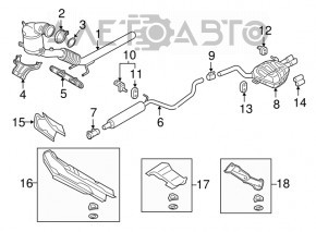 Tubul de admisie cu catalizator pentru VW Golf 15- 1.8T