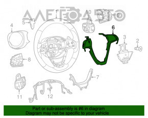 Capacul butoanelor volanului Jeep Grand Cherokee WK2 14-21