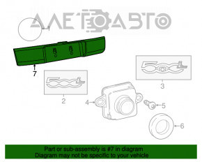 Moldura portbagajului inferior Fiat 500L 14-