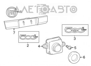 Moldura portbagajului inferior Fiat 500L 14-